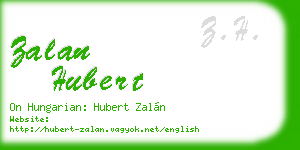 zalan hubert business card